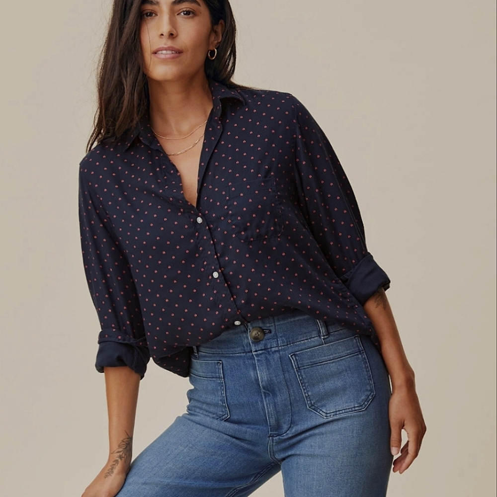 Grayson hero button up ladybug shirt